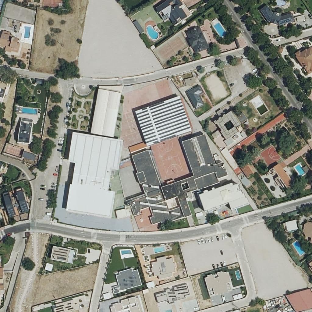 Aerial view of the grounds of Villalkor