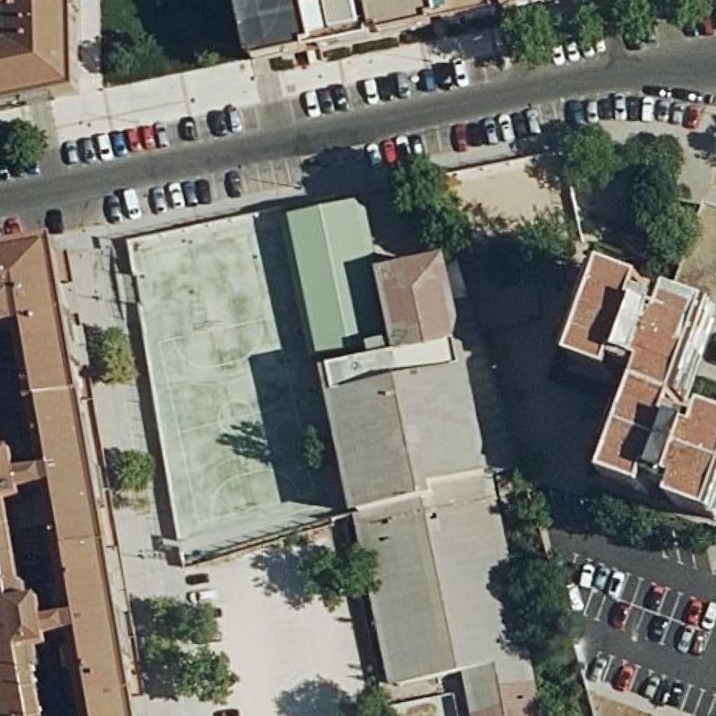 Aerial view of the grounds of Centro Educativo La Amistad