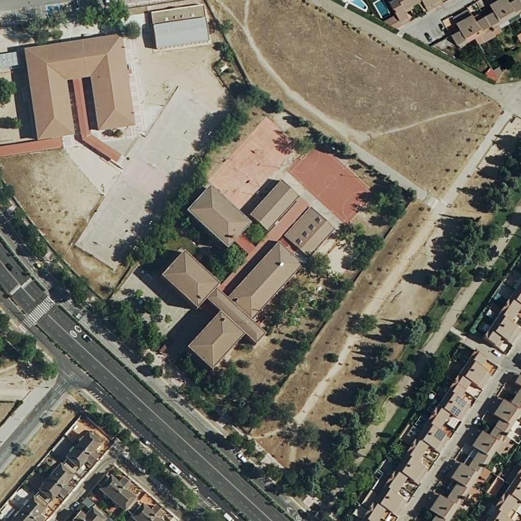 Aerial view of the grounds of José Hierro