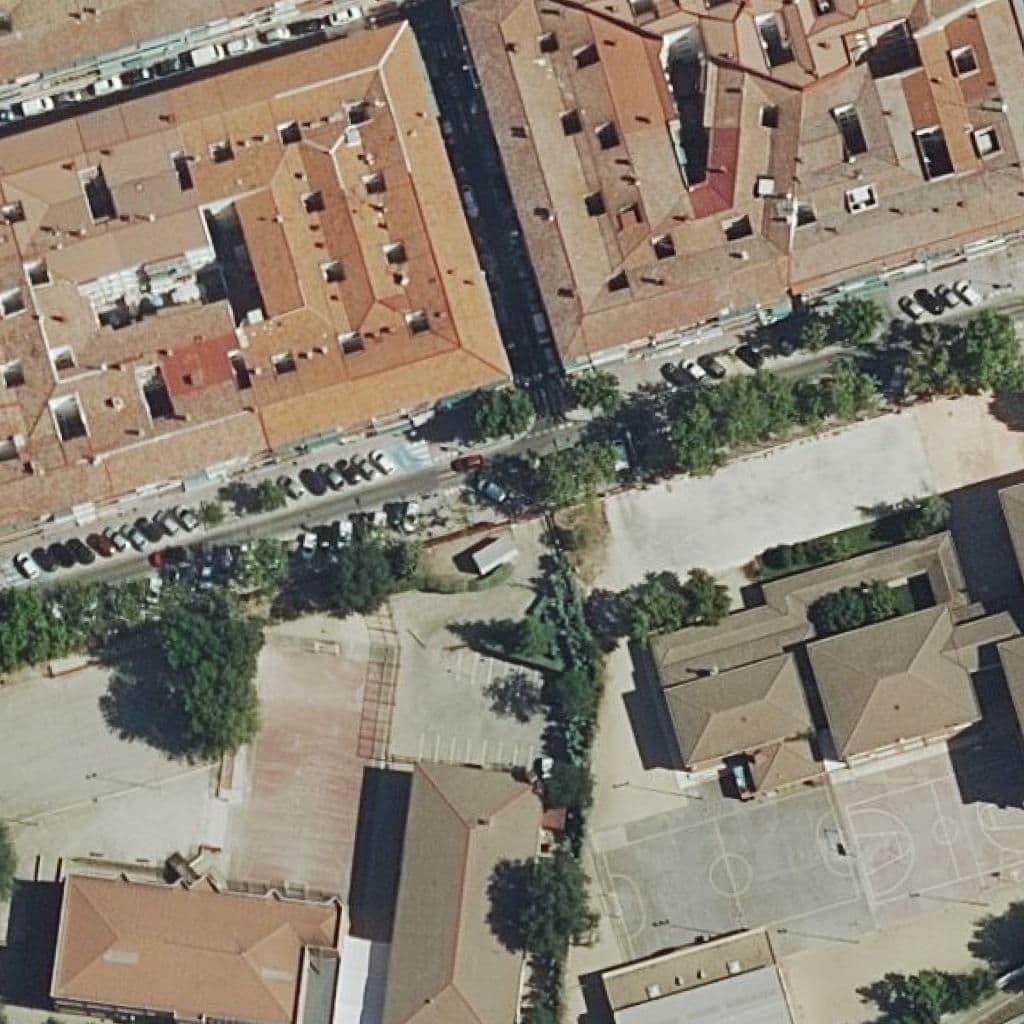 Aerial view of the grounds of Leon Felipe