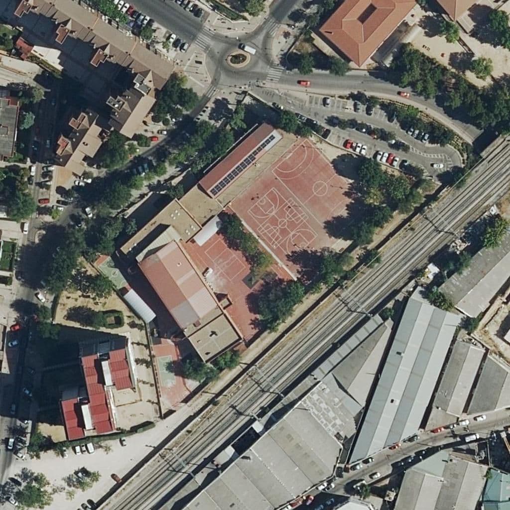 Aerial view of the grounds of Albanta