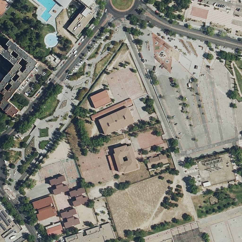 Aerial view of the grounds of El Pinar