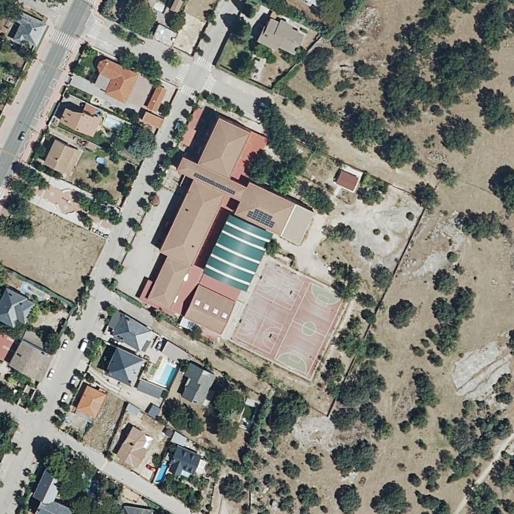 Aerial view of the grounds of De La Cabrera
