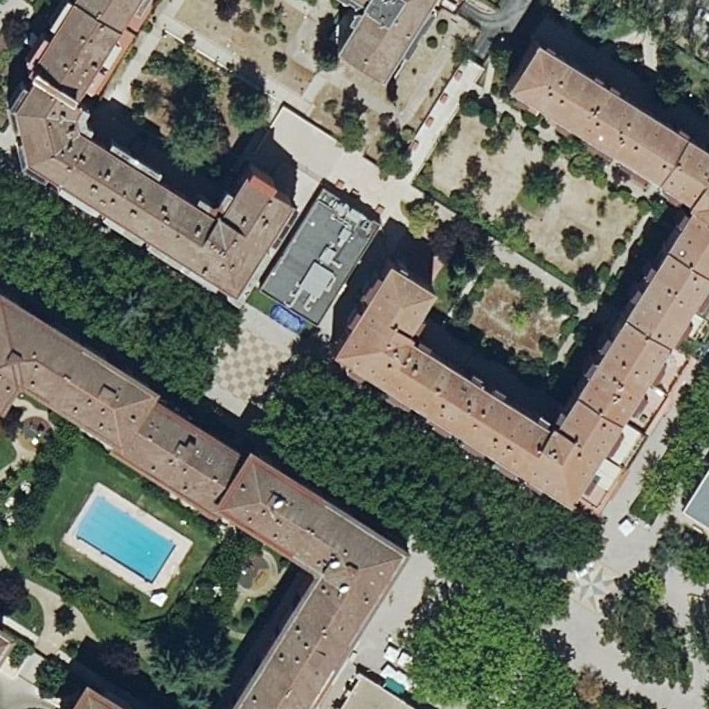 Aerial view of the grounds of La Clave