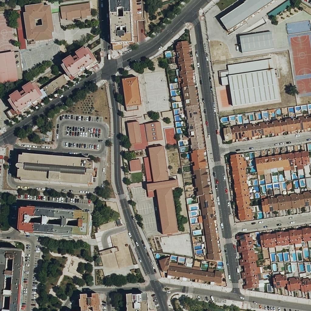Aerial view of the grounds of Dolores Ibarruri