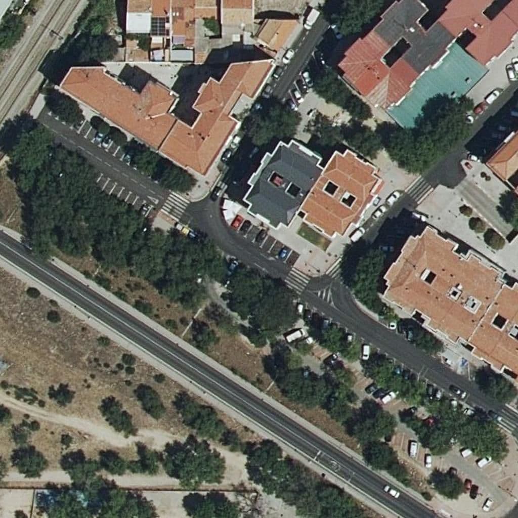 Aerial view of the grounds of E.u. De Enfermeria