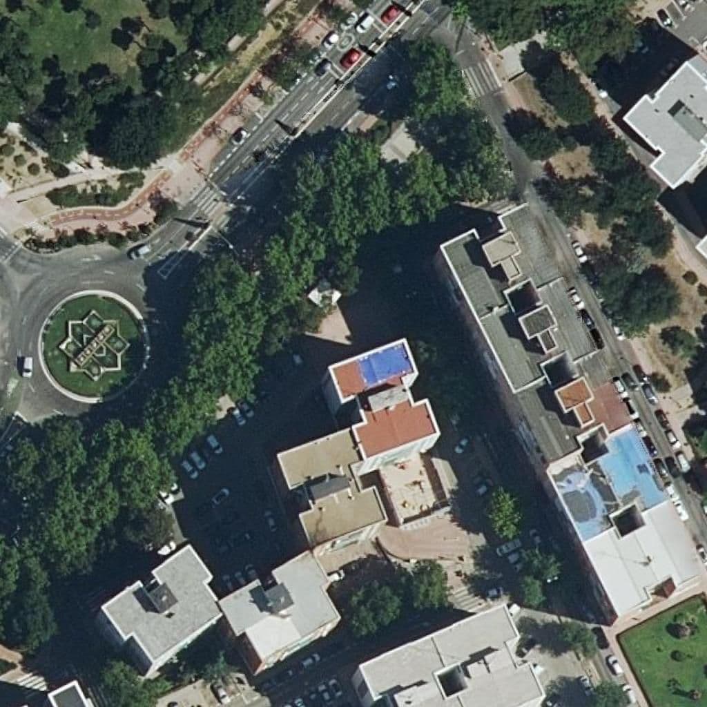 Aerial view of the grounds of Virgen De La Encina