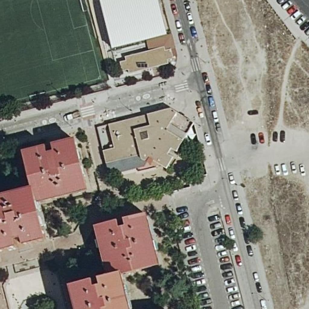 Aerial view of the grounds of Arco Iris