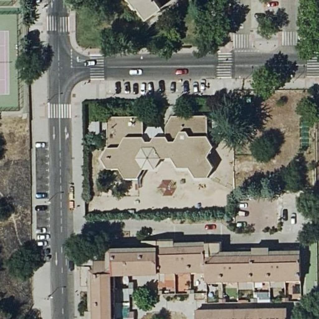 Aerial view of the grounds of El Belen