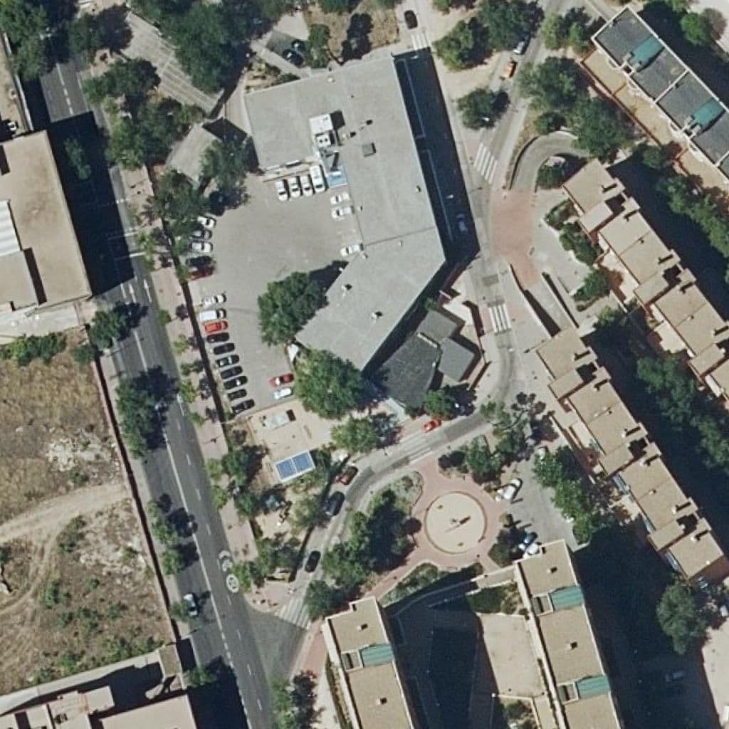 Aerial view of the grounds of La Caracola