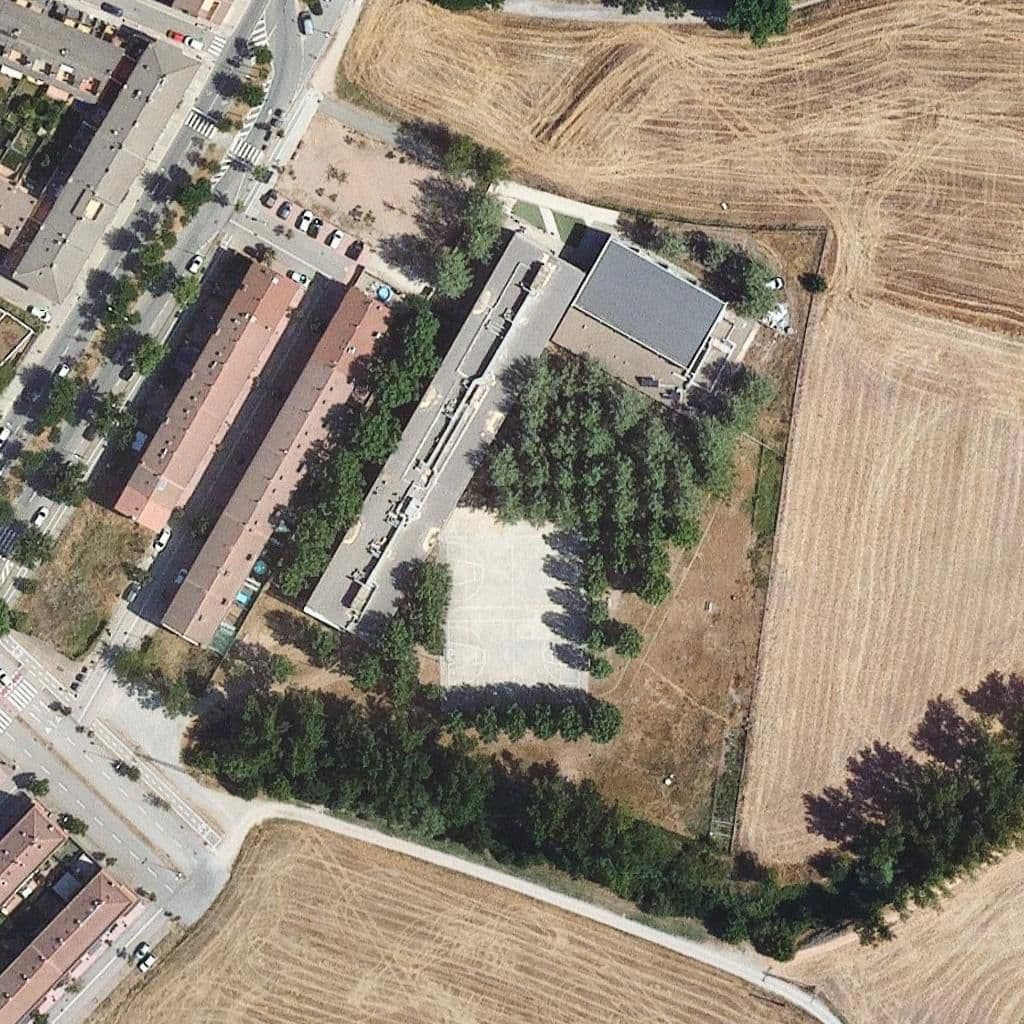 Вид сверху на территорию школы «Institut La Plana»