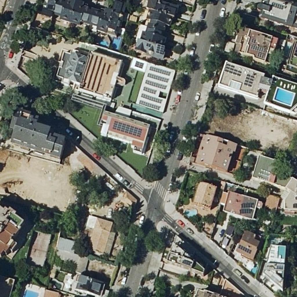 Aerial view of the grounds of Excelsior