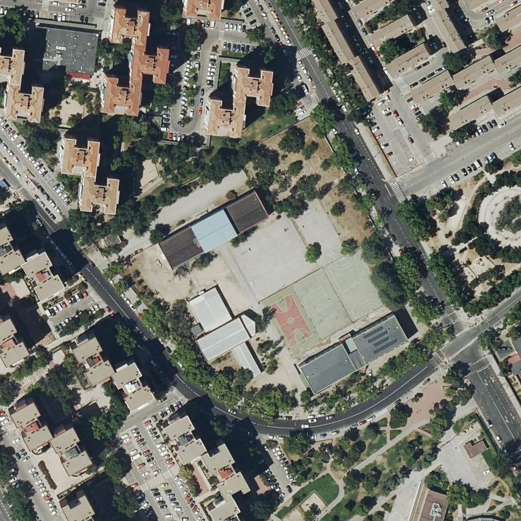 Aerial view of the grounds of Francisco De Quevedo