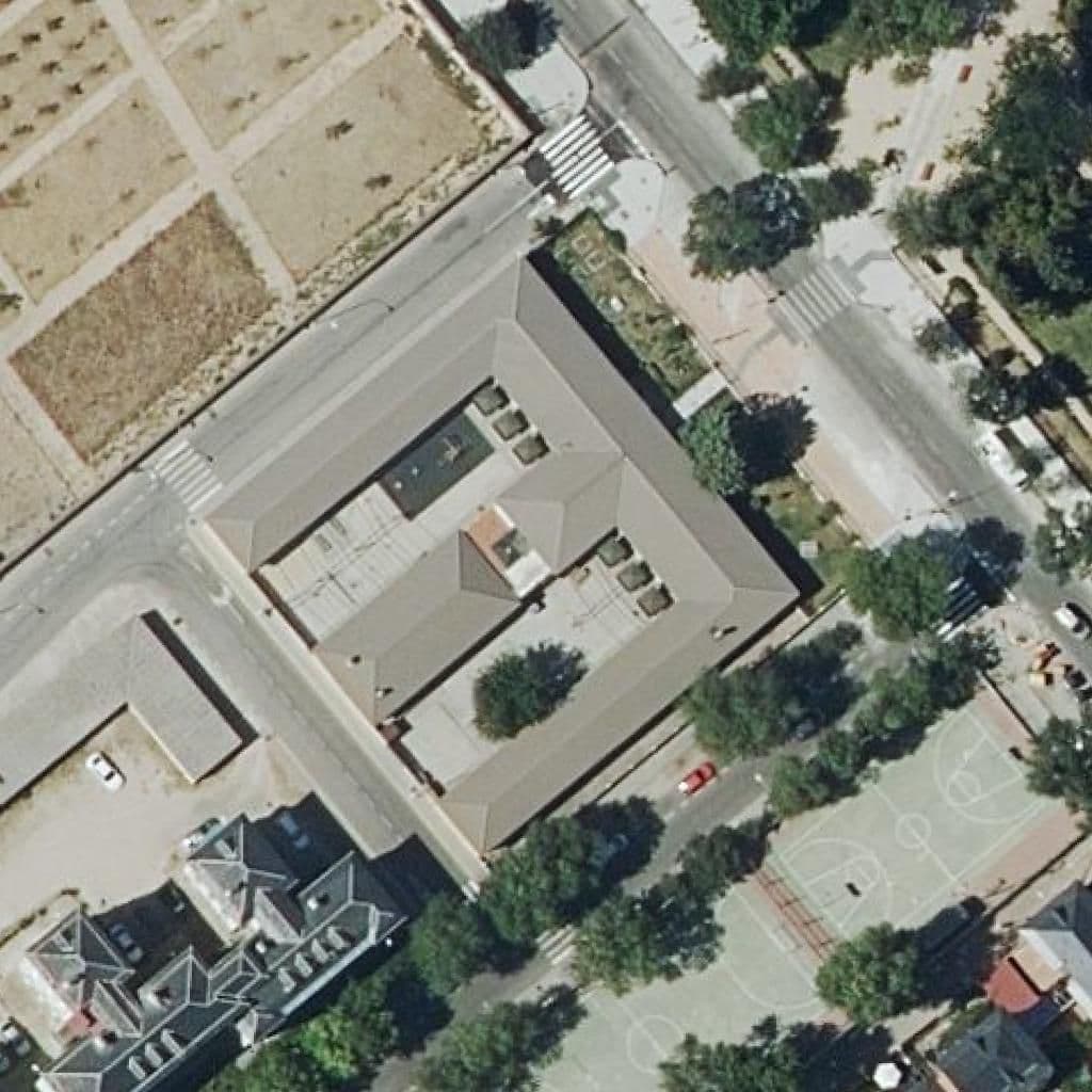 Aerial view of the grounds of Monte De El Pardo