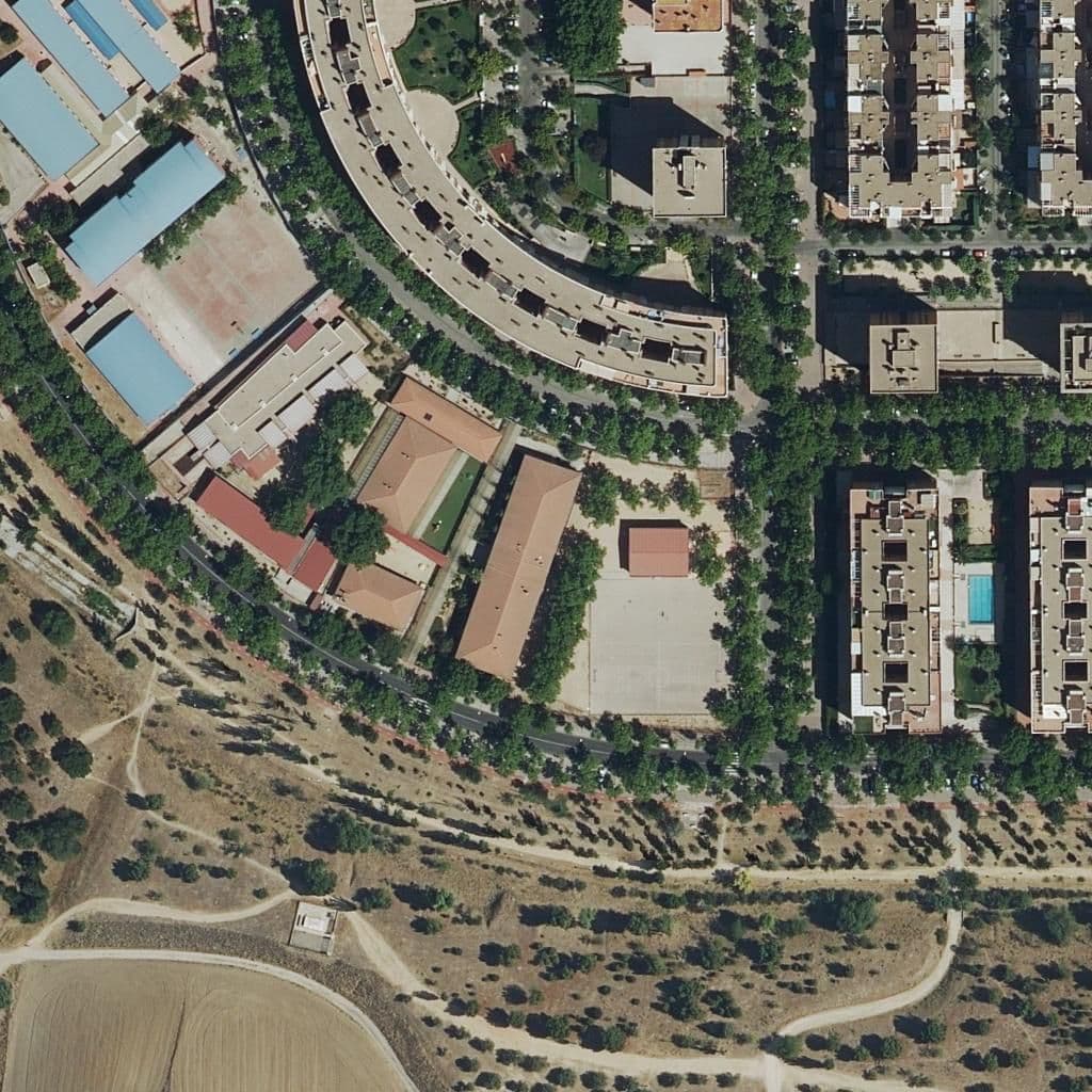 Aerial view of the grounds of La Cañada