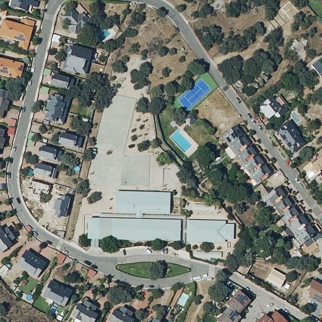 Aerial view of the grounds of La Navata