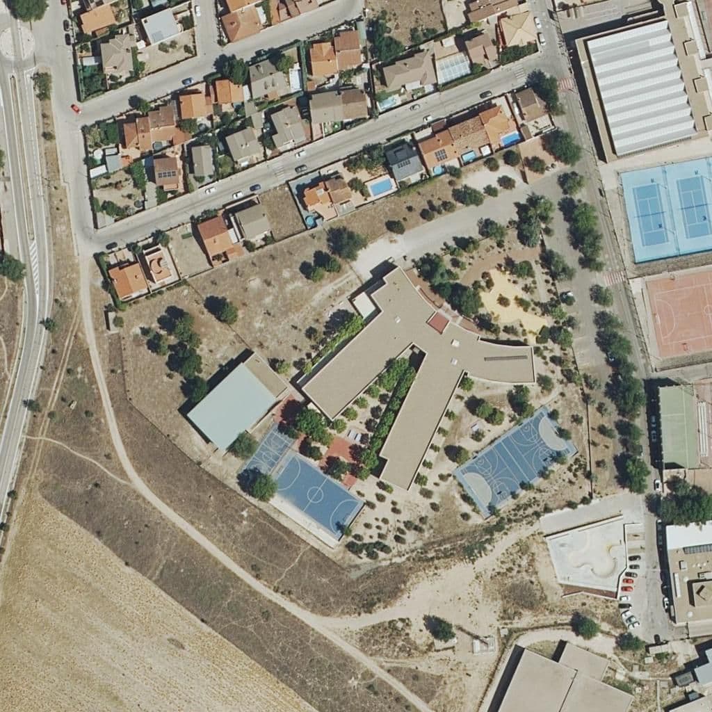 Aerial view of the grounds of Senda Galiana