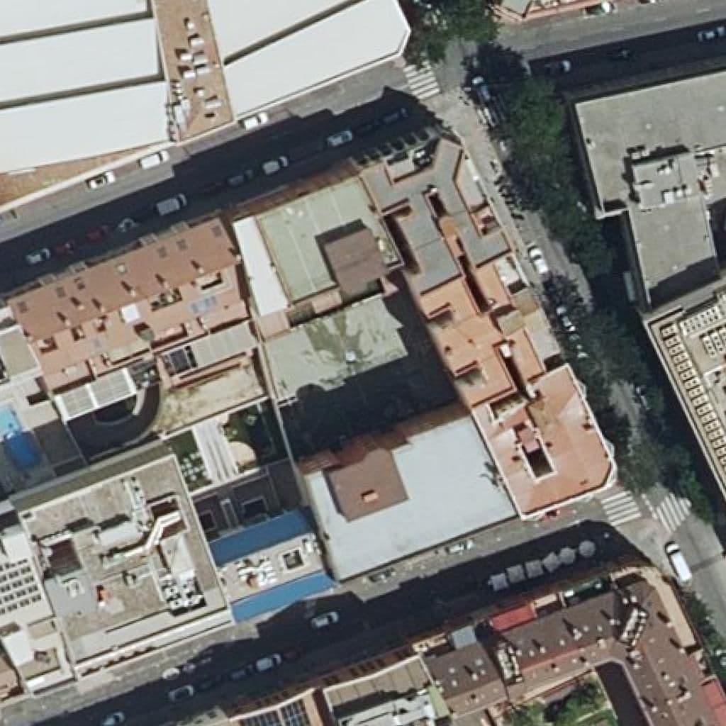 Aerial view of the grounds of San Saturio