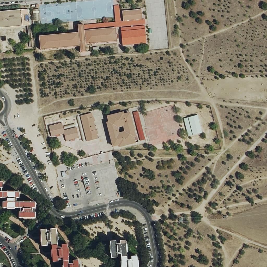 Aerial view of the grounds of El Naranjo