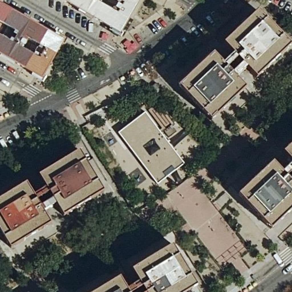 Aerial view of the grounds of Los Gorriones