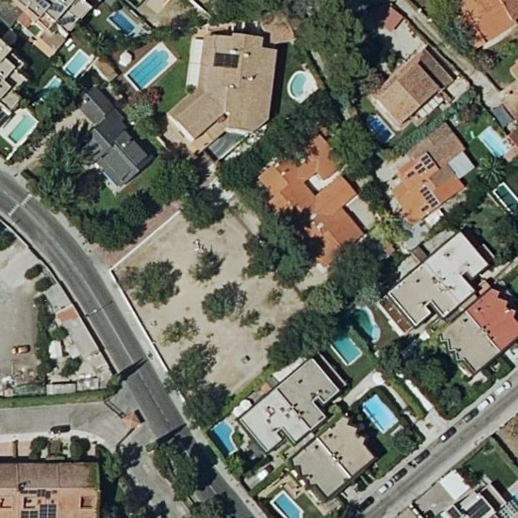 Aerial view of the grounds of Santa Catalina