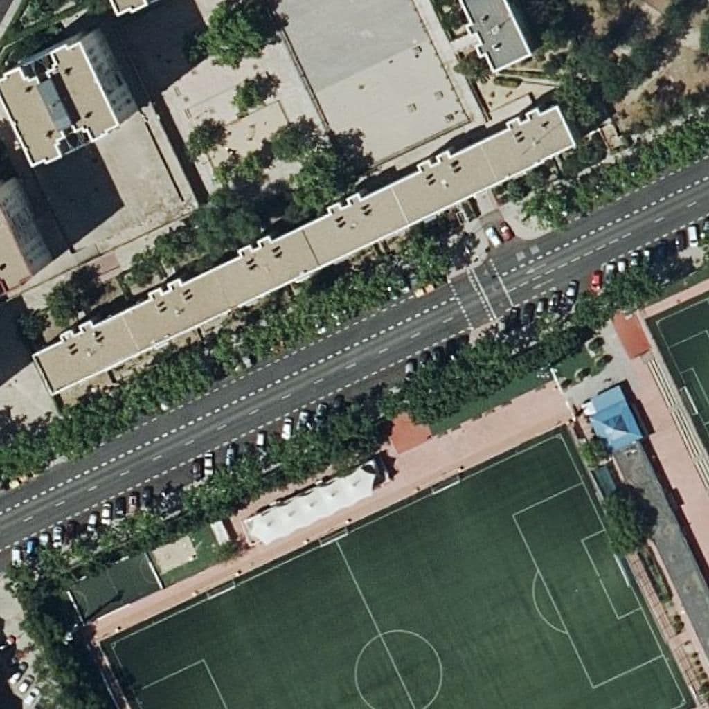 Aerial view of the grounds of Los Focos