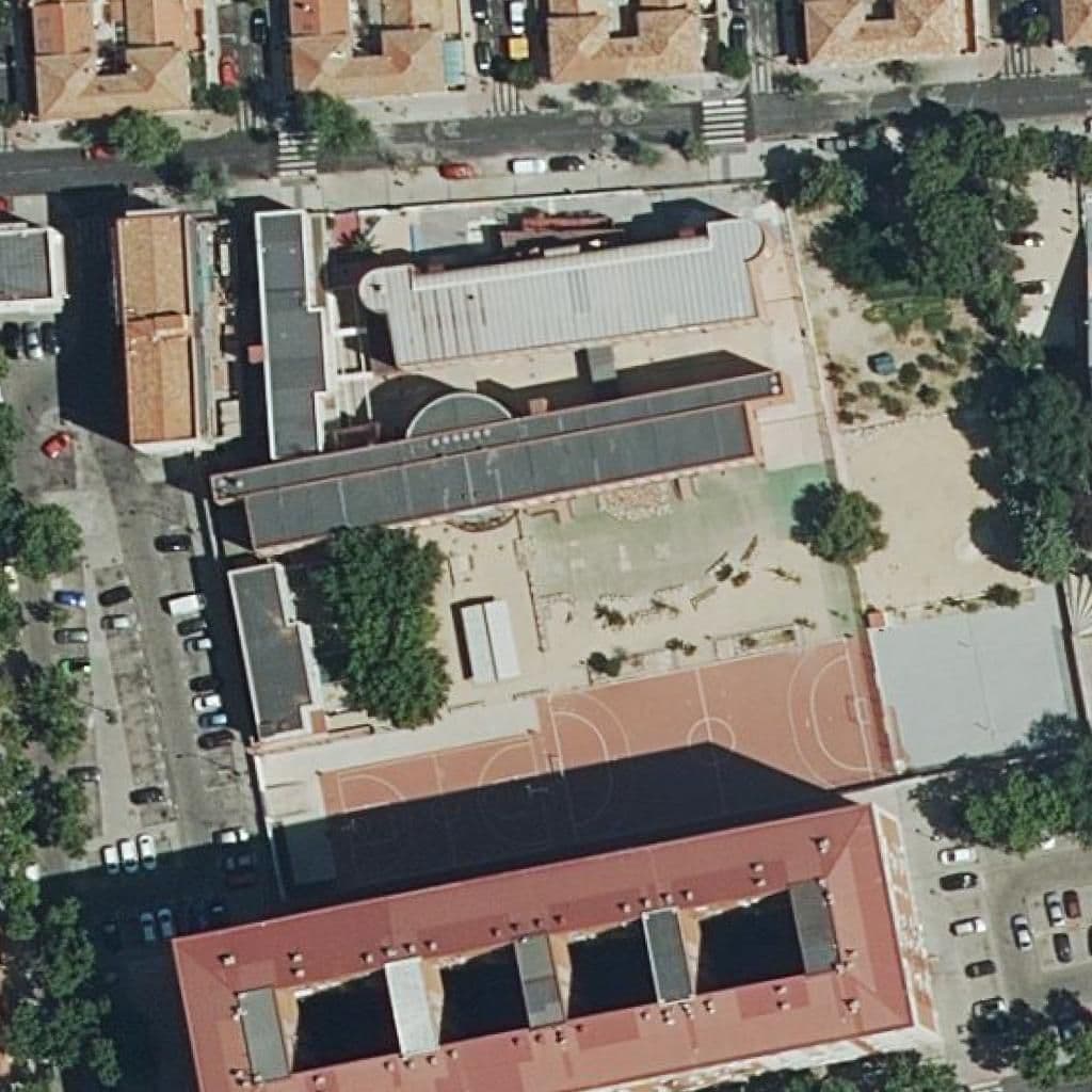 Aerial view of the grounds of Republica Del Brasil