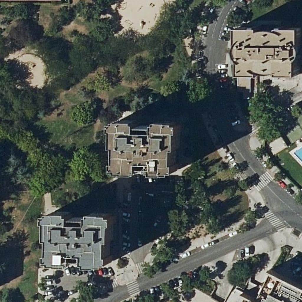 Aerial view of the grounds of Cascabel