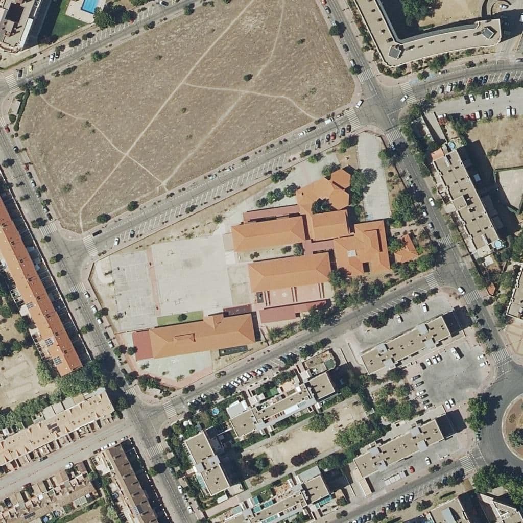Aerial view of the grounds of Espartales