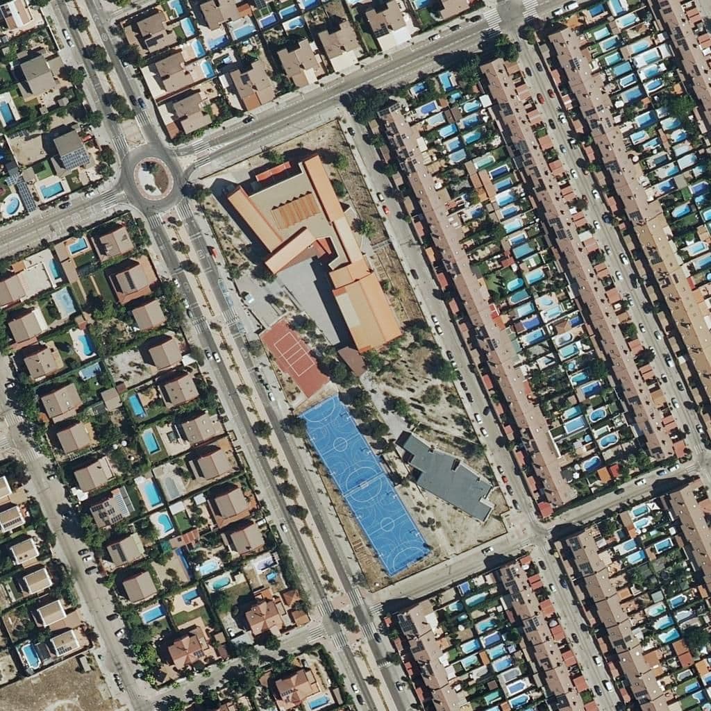 Aerial view of the grounds of Profesor Julio Perez