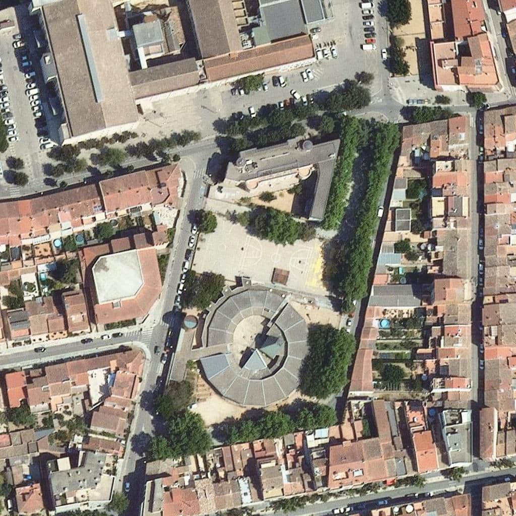 Aerial view of the grounds of Etecam