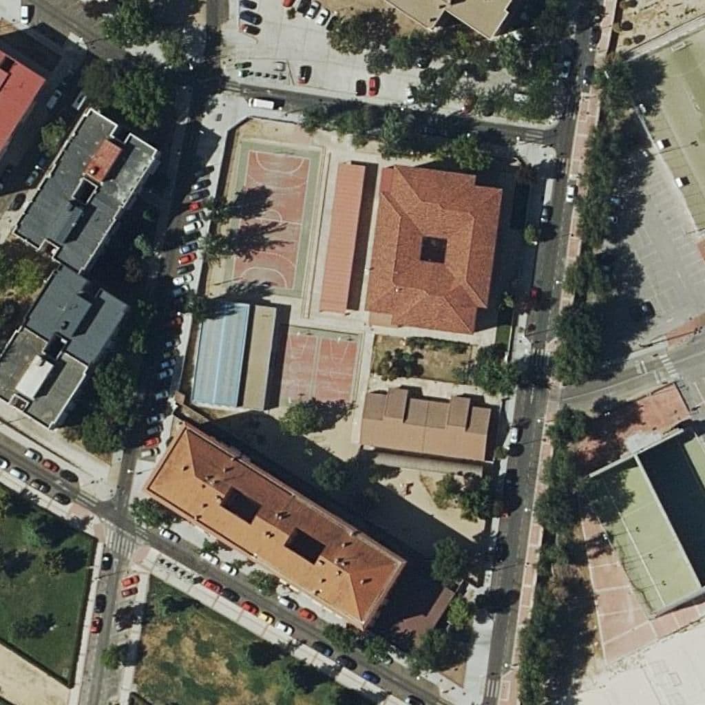 Aerial view of the grounds of Sur-7, Parla