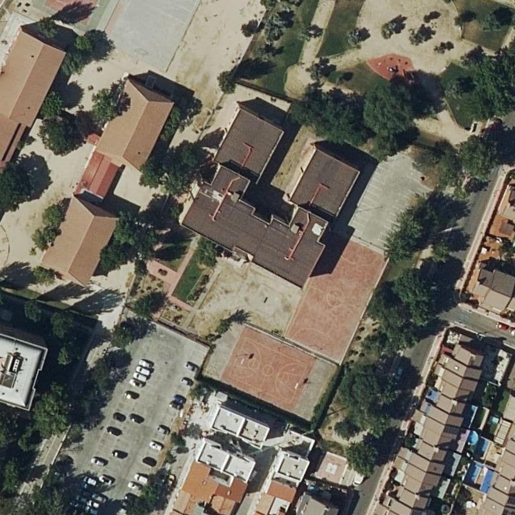 Aerial view of the grounds of El Bosque