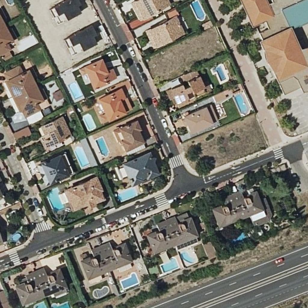 Aerial view of the grounds of Los Almendros