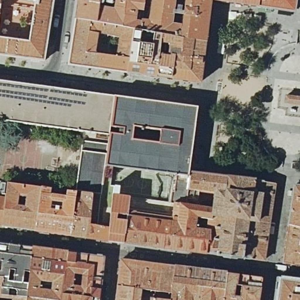 Aerial view of the grounds of El Duende