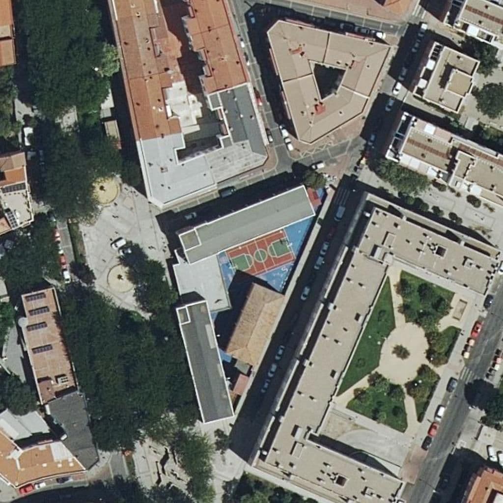 Aerial view of the grounds of Bambis