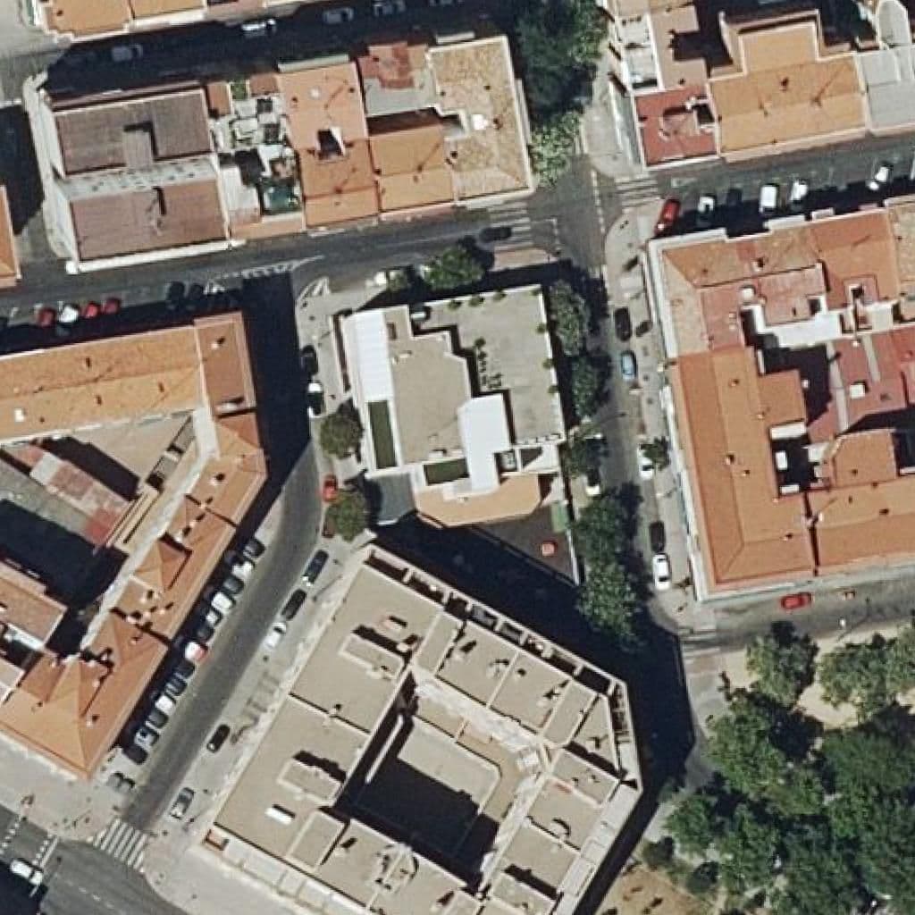 Aerial view of the grounds of Lazaro