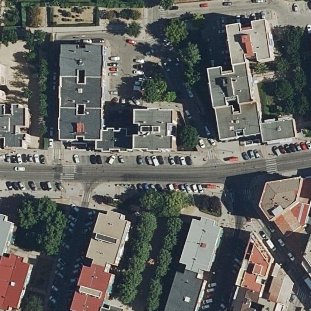Aerial view of the grounds of El Abeto