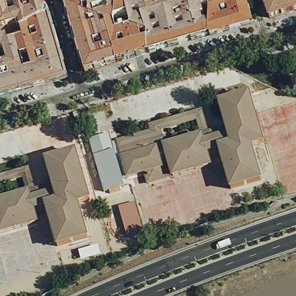 Aerial view of the grounds of Francisco De Quevedo