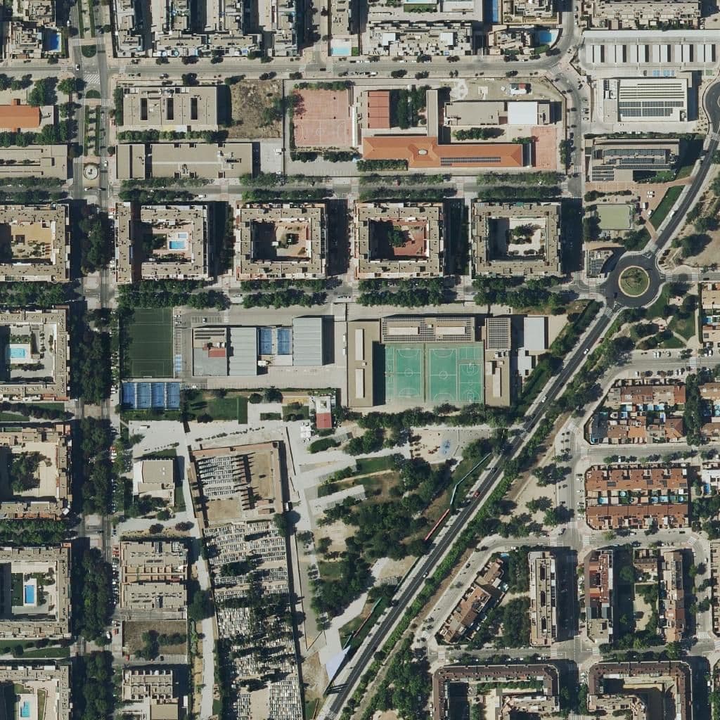 Aerial view of the grounds of Mirasur