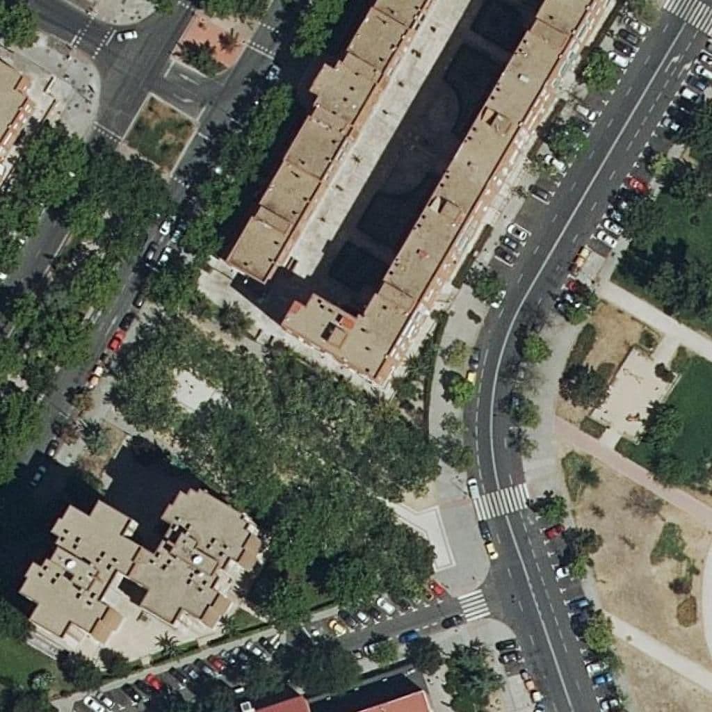 Aerial view of the grounds of Primeros Pasos