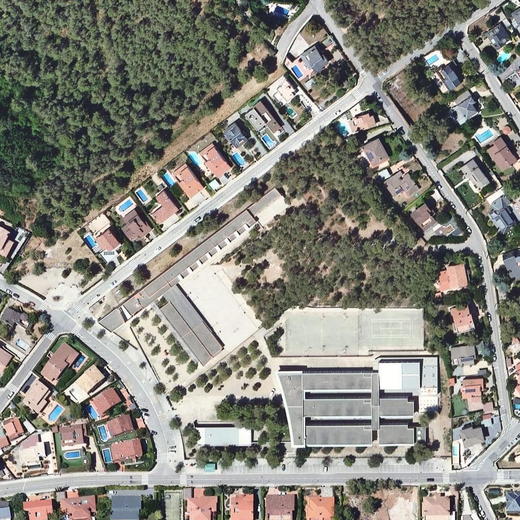 Aerial view of the grounds of Escola Puig D'agulles