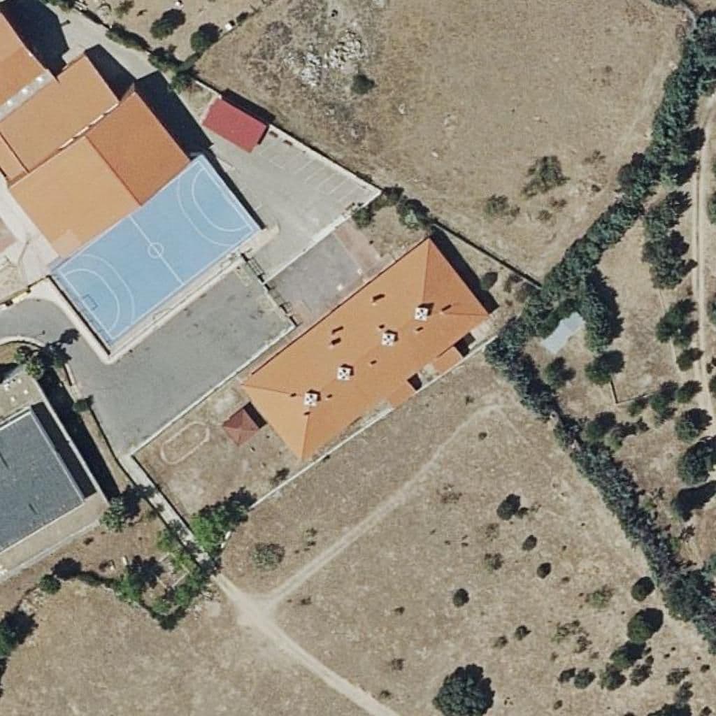 Aerial view of the grounds of Las Eras