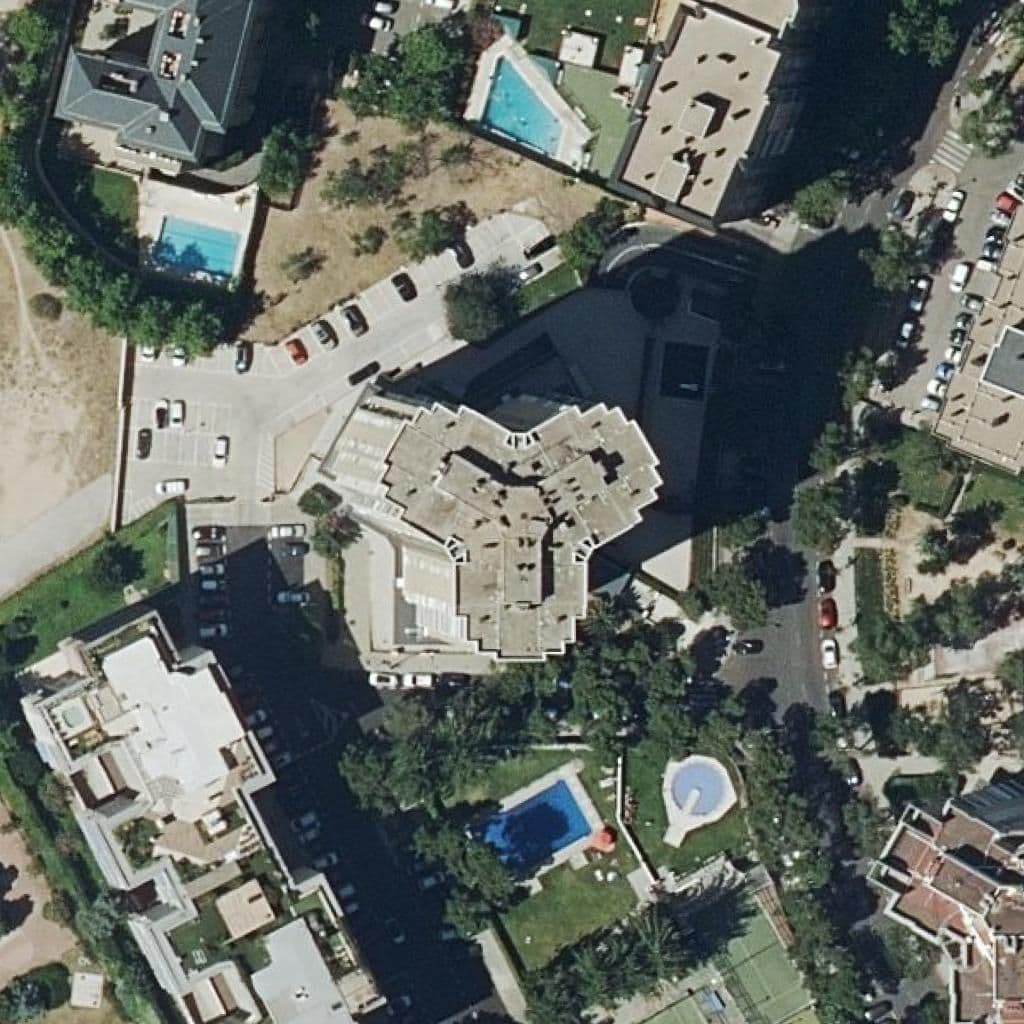 Aerial view of the grounds of El Pinar