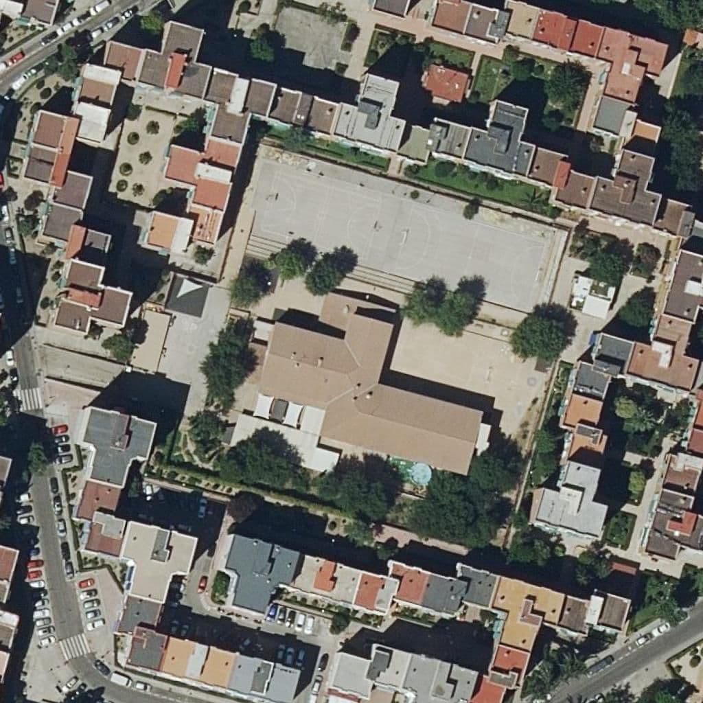 Aerial view of the grounds of Margot