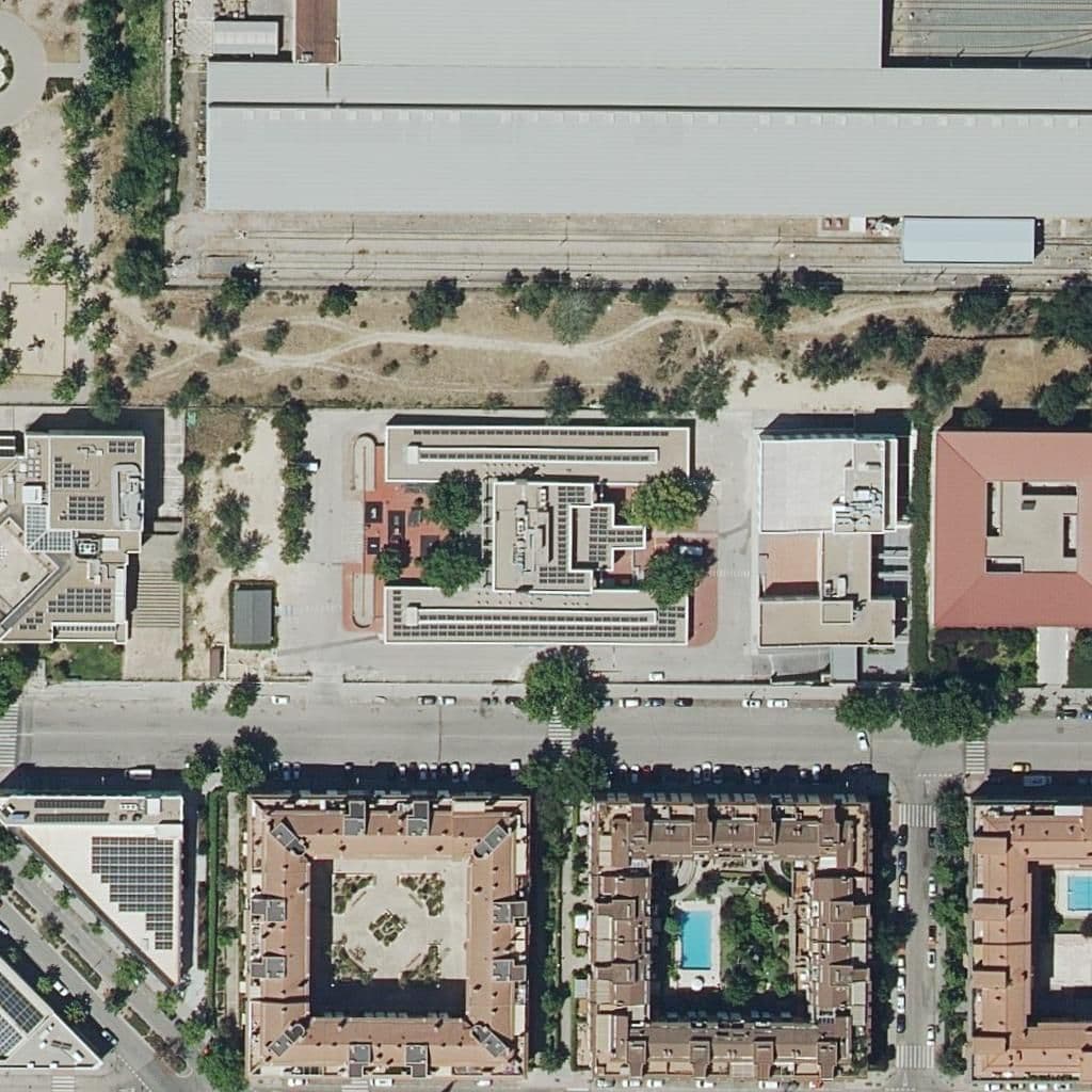 Aerial view of the grounds of Centro Bobath España