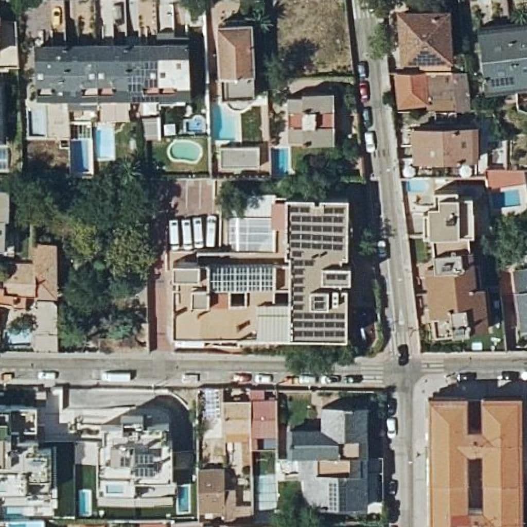 Aerial view of the grounds of Atenpace