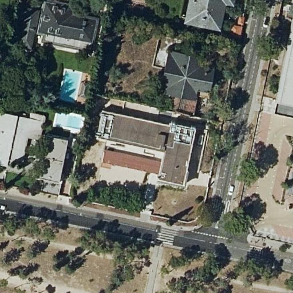 Aerial view of the grounds of Los Angeles