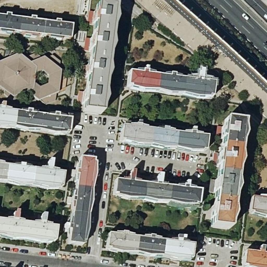 Aerial view of the grounds of Dumbo