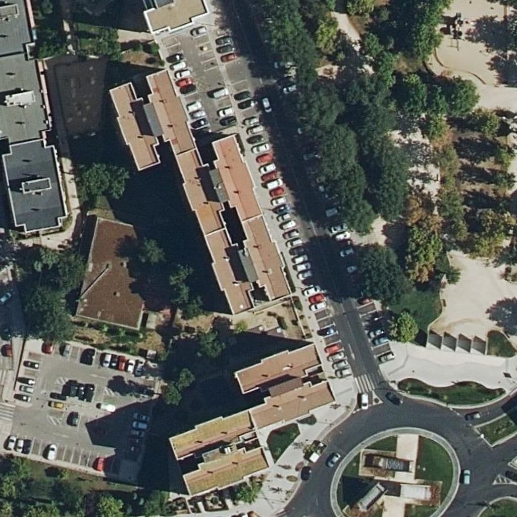 Aerial view of the grounds of Belgica
